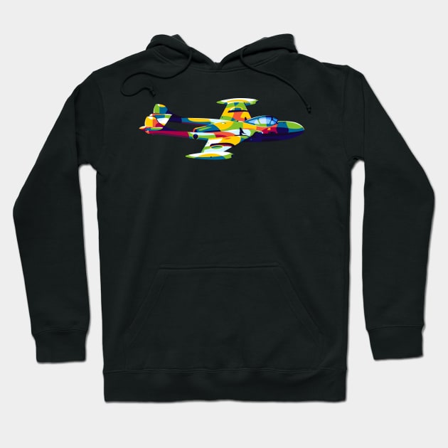 DH 112 Venom in Pop Art Hoodie by wpaprint